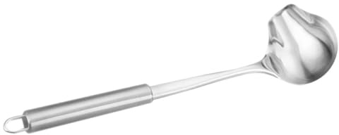 Healifty Louche Inox Petite Cuillère Service avec Bec Verseur Cuillère Sauce Polyvalente Ergonomique Ustensile Cuisine Facile à Nettoyer