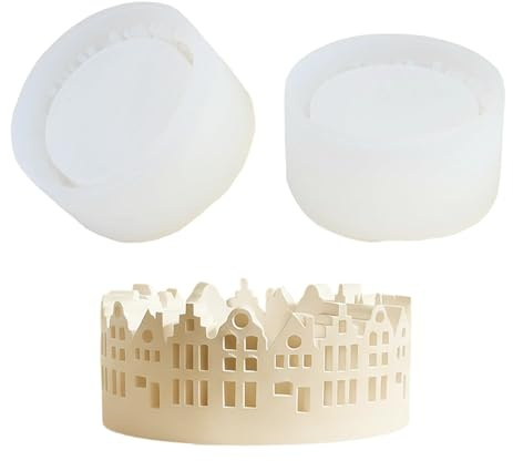 Reusable Silicone Moulds for Crafting - 2PCS Candle Holder Molds, Creates 6.5cm Inner Diameter & 3.5cm High Candle Holders, Ideal for Wax, Plaster, Resin, DIY Home Decor