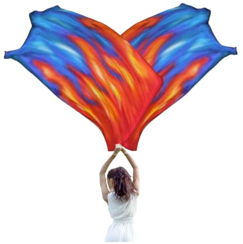 Banderas de adoración con varilla escalable, 55x35 pulgadas, patrón de llama, banderas de baile de alabanza, adoración de poliéster vibrante para iglesia de baile, 2 uds.