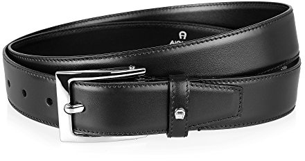 Aigner Eleganter Glattleder Herrengürtel (95, Schwarz)
