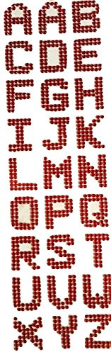 B2SEE Selbstklebend-e Glitzer Buchstaben Klebe-Buchstaben-Sticker zum auf-kleben (rot)