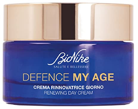 Bionike Defence My Age - Crema Rinnovatrice Viso Giorno Anti Age con Vitamina C, Nutre e Rafforza la Pelle, Contrasta Secchezza, Macchie e Invecchiamento, Dona Tonicità e Idratazione, 50 ml