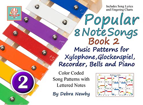 Popular 8 Note Songs Book 2: Music Patterns for Xylophone, Glockenspiel, Recorder, Bells and Piano (English Edition)