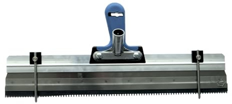 bauCompany24 Stehrakel 560 mm, Rostfreies Blatt mit Zahnung 2 x 4 x 5 mm, Ideal für Fliesenleger, Bodenfliesenkleber