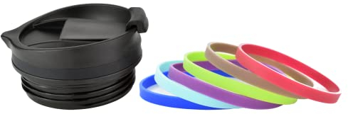 Milu Ersatzdeckel für Thermobecher 210ml FlipFlop - Ersatzteil - inkl. Dichtung und 11x Gummimanschette - BPA Frei