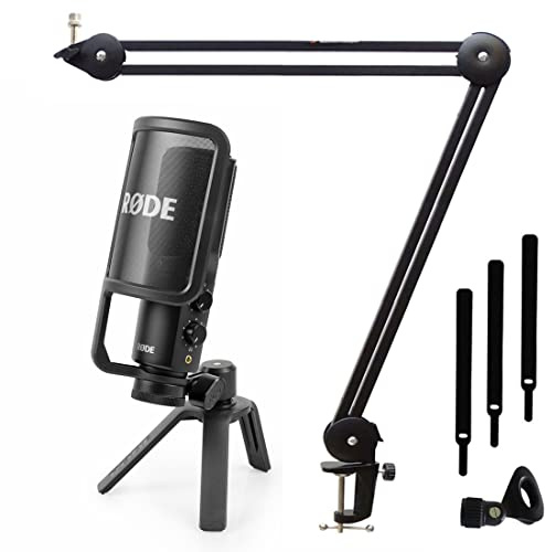 Rode NT-USB+ USB-Kondensatormikrofon + keepdrum MS138 Gelenkarm