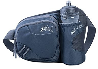 Trinkrucksack Gürteltasche Gürteltasche Laufgürtel Trinkflaschenhalter Jogging Marathon Rennen Fitness Gym Reisen mit 600ml Wasserflasche,AONIJIE (Grau)
