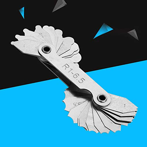 Externe Innenlehre Rundungslehre Konvex Konkave Lehre Radiuslehre Set für Werkzeug- und Formenbauer(R1-6.5MM)