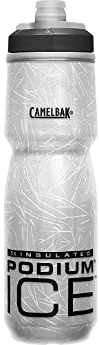 Camelbak Podium Ice 620ml – bike bottle – aerogel insulation – self-sealing cap – BPA-free – high flow rate – easy to clean – black, size: OS