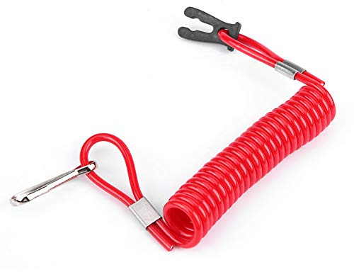 Außenborder Notausschalter Schlüsselband Fit Seilclip-Sicherheitsleine Lanyard Ausziehbar Außenborder Ersatz Motorstopp Lanyard Motorsicherheitsseil Notausschalter Lanyard