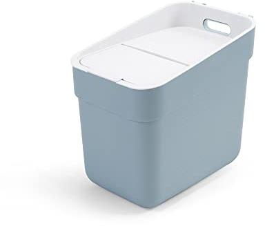 Curver Ready to Collect Poubelle de recyclage 100% recyclée Gris fumé avec couvercle gris clair 20 l