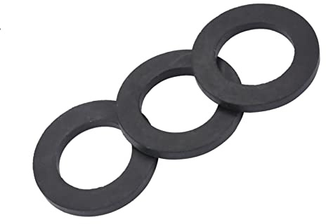 12pcs Rondelle Anneau Robinet De Douche, Joint De Pommeau De Douche Anti-Fuite, Assortiment De Rondelles Plates, Remplacement De Tuyau D'eau En Caoutchouc Pour L'étanchéité, Noir(1 inch)