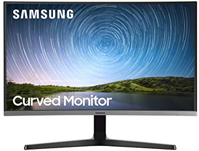 SAMSUNG Monitor CR50 (C32R502), Curvo (1500R), 32, 1920x1080 (Full HD), VA, 75 Hz, 4 ms, FreeSync, HDMI, D-Sub, Ingresso Audio, Flicker Free, Eye Saver Mode, Dark Blue Gray