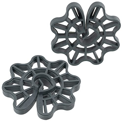 AERZETIX - C65228 - Lot de 50 Cales d'armatures pour fer à béton de Ø5 à Ø16 - enrobage 25 mm - pour fixation verticale - accessoire de coffrage à clipser - en plastique - dalle colonnes ferraillage