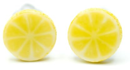 Miniblings Zitrone Ohrstecker Sommer Frucht Obst halb emailliert 6mm | Ohrschmuck, sorgfältig in Berlin gefertigt, liebevoll zusammengesetzt