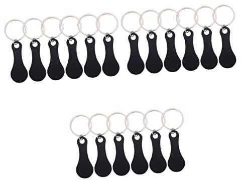 Gadpiparty 18pezzi Token per Carrello della Spesa Acciaio Inossidabile Portachiavi Gettoni per Carrello Leggeri e Pratici per La Spesa e Facili da Trasportare