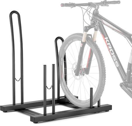 CXWXC Fahrradständer Boden Für Mountainbikes, E-Bikes und Rennrad mit Reifenbreiten bis 55 mm Radständer Für 26-29 Zoll Fahrrad (RC-2836C)