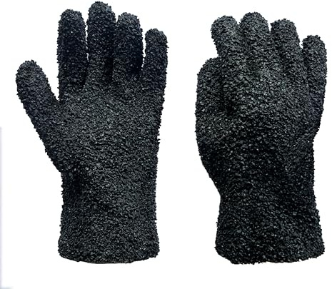 Führungshandschuhe Rohrreinigung Gr. 10 – PVC Arbeitshandschuhe, schwarz granuliert, wasserdicht, starker Nass- & Trockengriff, Vollbeschichtung, ideal für Rohr- & Kanalreinigung, Installateure