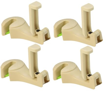GARVALON 4stücke Auto Sitz Rückenlehne Haken Multifunktionale Praktische Halterung Für Einkaufstaschen Handys Und Mehr Beige Leicht Und Installieren