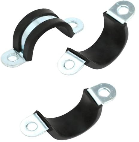 Clips Klemmen Rohrclip, Rohrschellen, 3 Stück, 25 mm Klemmbereich, zuverlässige Wirksamkeit, 15 mm Breite, Metallrohr-Schlauchschellenring