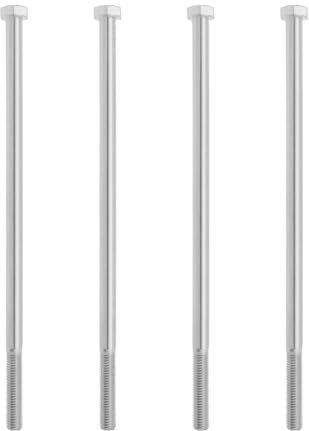 YINETTECH 4 Stück M10 X 240 Gewindelänge 45 Mm Sechskantschrauben Güteklasse 8.8 Verzinkt Teilgewindebolzen mit Schaft für Hochleistungsanwendungen