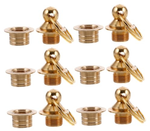 HEALLILY 6pcs Copper Gourd Lid Brass Decorative Caps for Gourds and Elegant Design