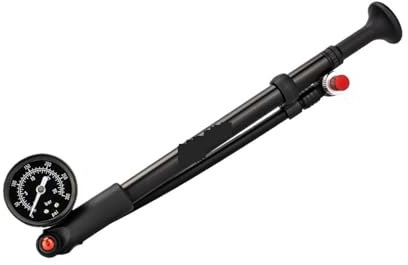 Pompa da pavimento for pneumatici da bicicletta con pompe di sospensione con manometro Valvola di gonfiaggio del flusso d'aria ad alta pressione for ammortizzatore forcella MTB per Biciclette, Mountai