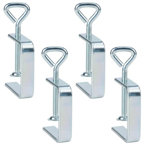 4 Pièces Pinces en C 50mm Acier Inoxydable Serre Joint en C Réglable C Pince à Vis Pince de Fixation pour Travail du Bois Soudage Joint