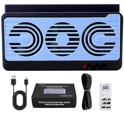 Ventilador De Ventana De Coche Con Energía Solar - Dispositivo De Ventilación Automática Portátil, Circulador De Aire Compacto | Enfriador De Aire De Coche Solar De Ahorro De Energía, Ventilador