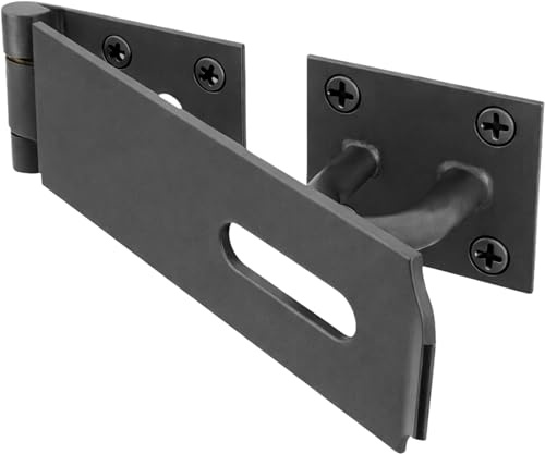 IRONTITE Hasp and Staple Heavy Duty | Shed Door Lock and Gate Lock | Used with Padlock | Complete with Matching Screws | Interior Or Exterior Heavy Duty Hasp and Staple.