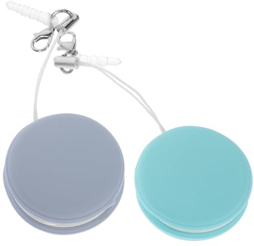 ibasenice Macaron Phone Screen Cleaner Pendant 2Pcs Set Green and Blue Mobile Phone Screen Wipe Cloths for Smartphones, Cellphones, and Tablets Cleaning Accessories