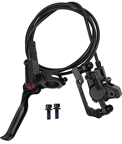 Set Freni A Disco Idraulici per Mountain Bike Leve Freno Singole Posteriori Posteriori in Lega di Alluminio Frenante da Ciclismo ad Alta Resistenza per Bici Nero 1400mm