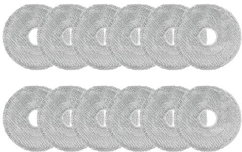 12 Stück Mikrofaser Wischtücher Passend für Dreame X50 X40 L20 Ultra Complete L50 L40 L10 L10s Pro Ultra X20, Fusselarme Wiederverwendbare Wischpads Zubehör für Haushaltsbodenreinigung