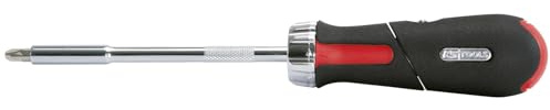 KS Tools 1/4 Destornillador de carraca para puntas intercambiables de revólver, 7 pzs, Colgador