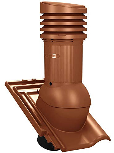 Entlüfterkamin EVO DN125 für Koramic - L15 (Langenzenn) Dachziegel Dachlüfter Entlüfter (RAL 8004 - Ziegelrot)