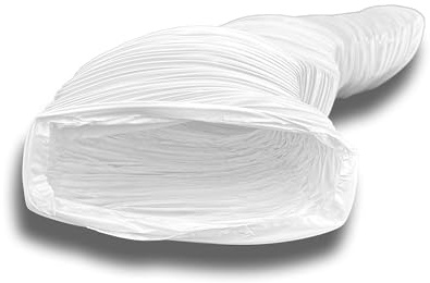 K-TECH-PRO Flexibler PVC Schlauch Flexschlauch Lüftungsschlauch flach für Flachkanalsystem Serie K-6601 System 125 (220x55), Länge 3 m