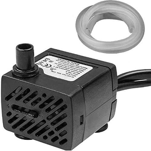 Flüsterleise Mini-Wasserpumpe 48GPH [180L / h] 3W kleines Aquarium, amphibische Teichfische, Schildkröten, Wassertiere, Statuen, Steingärten, Kunsthandwerk, Gärten, Springbrunnen, Tischaquarienpumpen.