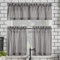 No. 918 Parkham - Cortina de Cocina Semitransparente con Bolsillo para Barra de Cortina de Cocina, Negro/Blanco, 54 x 24 3-Piece Set