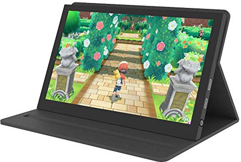 Jun-Saxifragelec Tragbarer Monitor 7 Zoll Touchscreen - kapazitives IPS Display 1024x600, zweiter Bildschirm mit Laptop, Mini HDMI - Kompatibel mit Raspberry Pi 4/Pi 3 B +, für PS4 usw