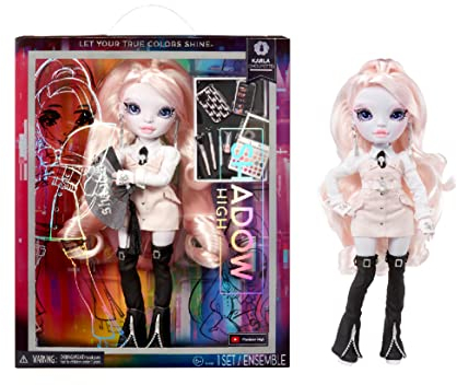 SHADOW HIGH Rainbow High Karla CHOUPETTE - Rosa Modepuppe mit modischem Outfit und mehr als 10 bunten Spielaccessoires - Ideal für Sammler und Kinder von 4-12 Jahren