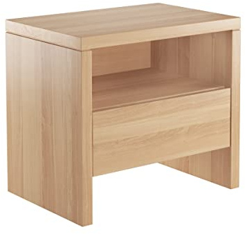 Erst-Holz Bettkommode Buche Geölt mit Schublade Unten