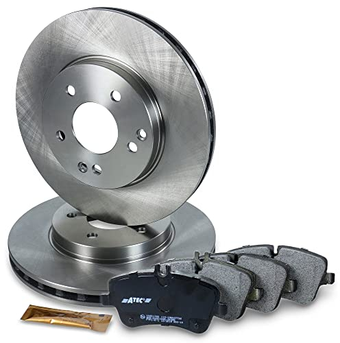 ATEC Germany Set freni asse anteriore incl. dischi freno Ø 288mm ventilati + pastiglie freno anteriori Compatibile con MERCEDES Classe C (W203) (CL203) (S203), CLC (CL203), CLK (A209), SLK (R171)