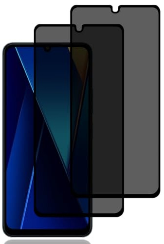 Protector Pantalla Privacidad para Xiaomi Redmi 13C/Xiaomi Poco C65, Pack 2 | Cristal Vidrio Templado Antiespia, Dureza 9H, Sin Burbujas, Anti-Rasguños, Anti-Espía Protector Pantalla