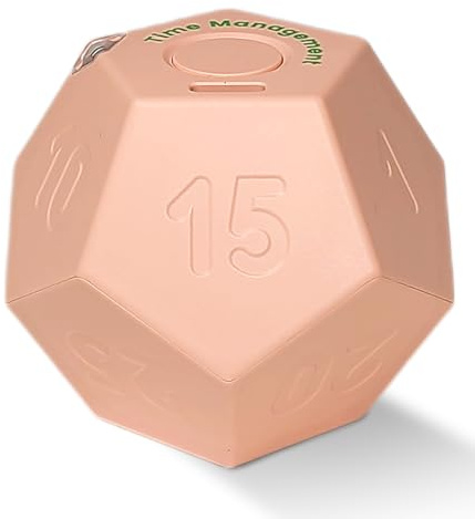 CreaViva Minuterie Cube, Minuterie Pomodoro, rechargeable petit et mignon, minuteur pour enfants et salle de classe, minuteur de cuisine pour cuisiner, entraîner et étudier, minuteur de compte
