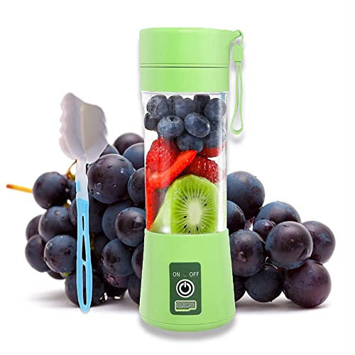 Upgrade Portable Smoothie Blender - 6-Blade Mini Blender with USB, Perfect for Kitchen and Camping, Green