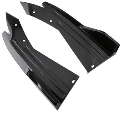 2PCS Auto ABS heckspoiler Ecke Hecklippe Winkel Wrap Angle, Für BMW 3er M3 E90 E91 E92 E93 Heck Stoßstange Diffusor Splitter Spoiler Protector,A/Black-51CM