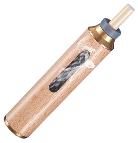 YJFY 1 Satz Taschenaschenbecher Holz Zigaretten Taschenascher Holz Zigarettenhalter Tragbarer Fasst 5 Zigarettenaschen Für den Einsatz bei der Arbeit, im Auto und auf Reisen (Gold)