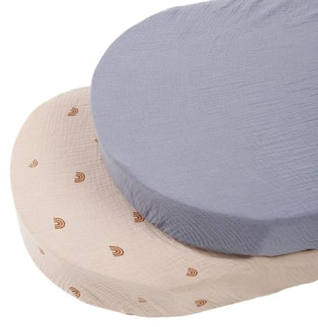 Qsvbeeqj 2 Pezzi Cotone Culla Culla Set Lenzuola Comode E Traspirante Bambino Biancheria Da Letto Per Neonati Culla Lenzuolo In Cotone