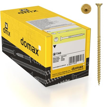 DMX - Holzschrauben Torx - Spanplattenschrauben 5,0x120 mm Schrauben Set 5 kg - Konstruktionsschrauben - Terrassenschrauben mit Torx Antrieb - Holzbauschrauben - Senkkopfschrauben