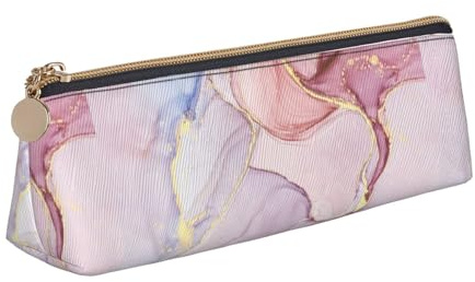 Federmäppchen Lila Und Goldener Marmor Federmäppchen Mädchen Tragbar Griffelmappe, Für Mädchen, Bürobedarf, Büro